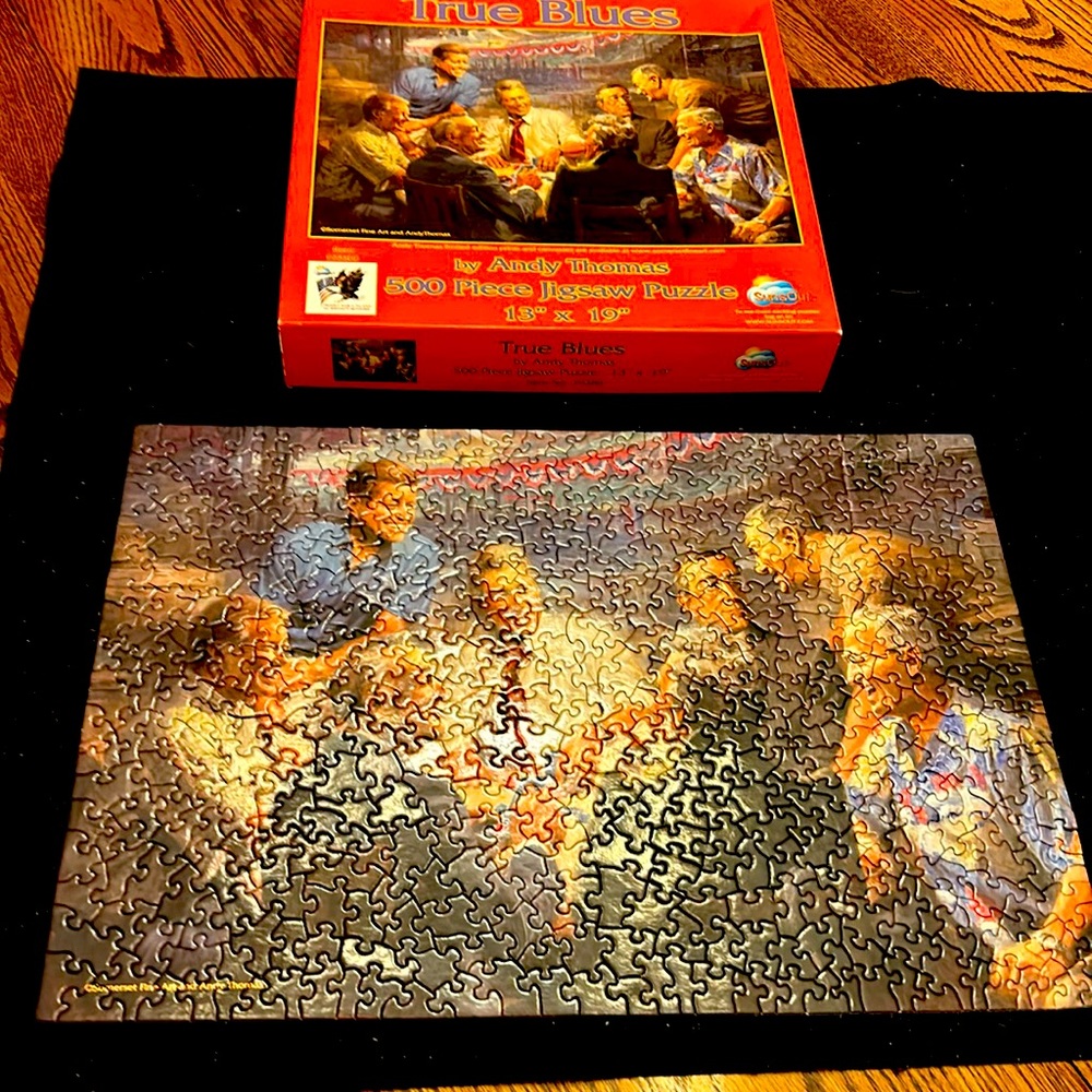 Jigsaw puzzle True Blues by Andy Thomas 500 piece. Somerset fine art